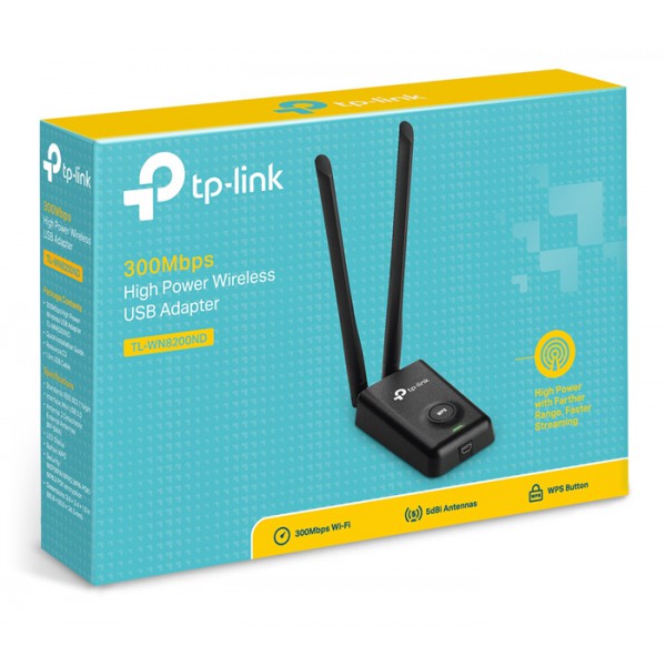 TP-LINK 300Mbps High Power Wireless USB Adapter, Ver. 2.0 TP-LINK 300Mbps High Power Wireless USB Adapter, Ver. 2.0