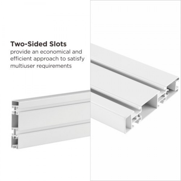 BRATECK αλουμινένιο πάνελ γραφείου SW01-3, SW series, 1200x22x100mm