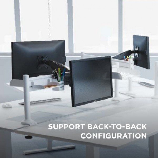 BRATECK αλουμινένιο πάνελ γραφείου SW01-3, SW series, 1200x22x100mm