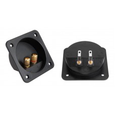 Τερματικός ακροδέκτης ηχείων GNI0241, τετράγωνος, μαύρος