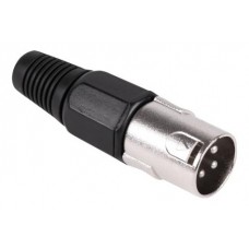 Βύσμα μικροφώνου XLR WTY0054A, αρσενικό, μαύρο