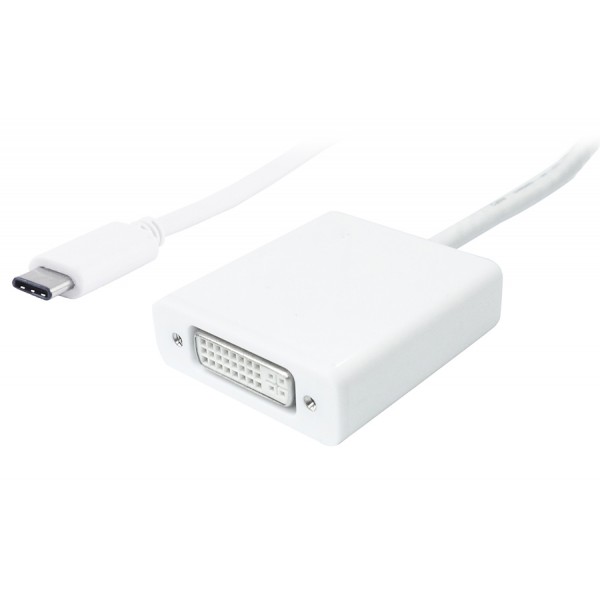 POWERTECH αντάπτορας USB Type-C σε DVI PTH-036, 4K, λευκό POWERTECH αντάπτορας USB Type-C σε DVI PTH-036, 4K, λευκό