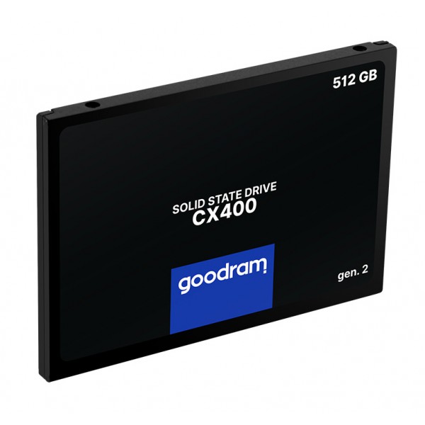 GOODRAM SSD CX400 Gen.2 512GB, 2.5", SATA III, 550-500MB/s, 3D TLC NAND GOODRAM SSD CX400 Gen.2 512GB, 2.5", SATA III, 550-500MB/s, 3D TLC NAND