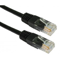 POWERTECH καλώδιο UTP Cat 6e, CCA 24AWG, 0.5mm patch cord, 5m, μαύρο