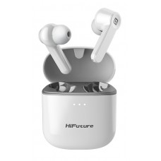 HIFUTURE earphones FlyBuds, true wireless, με θήκη φόρτισης, λευκά
