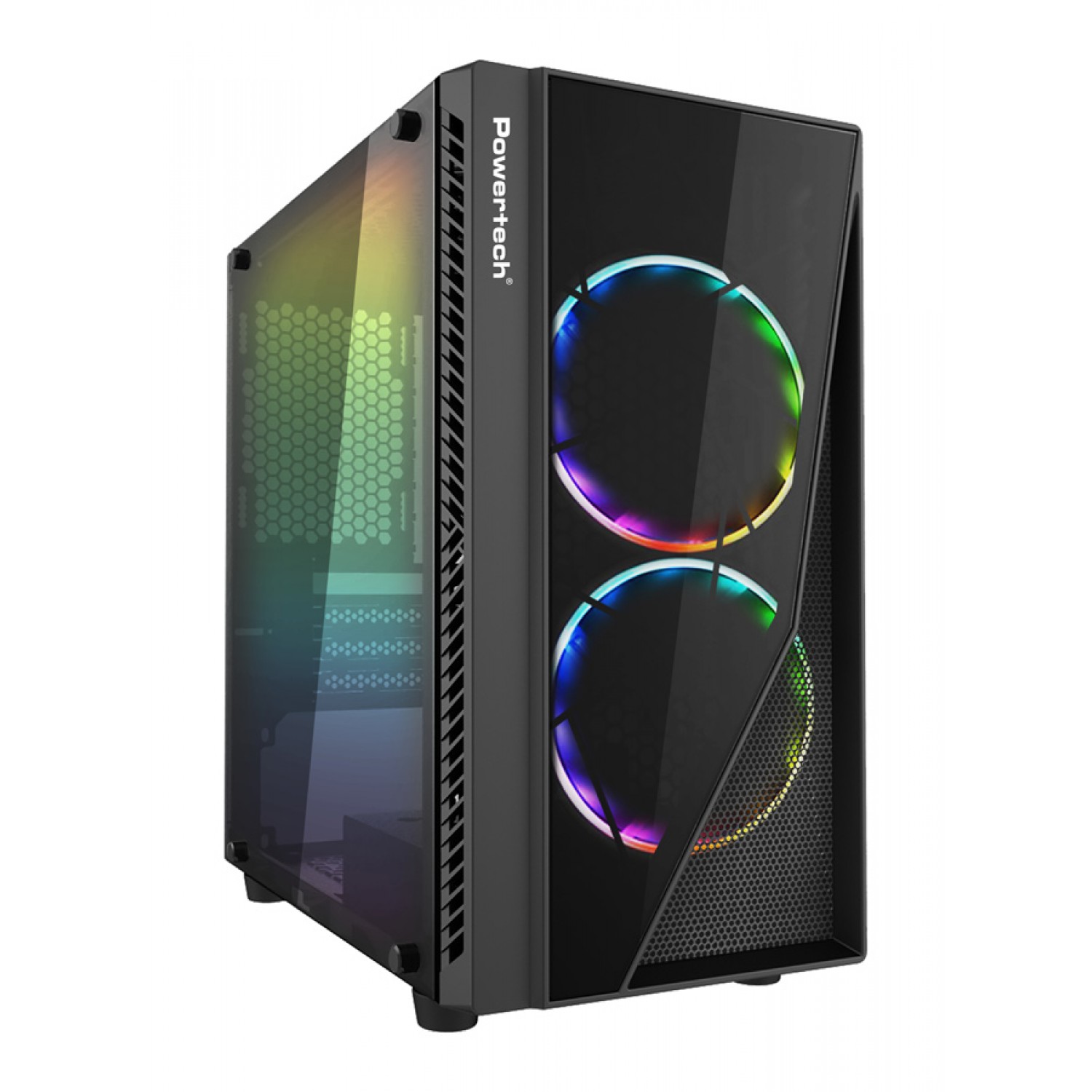 POWERTECH Gaming case PT-839, tempered glass, 3x 120mm fans (2x RGB) POWERTECH Gaming case PT-839, tempered glass, 3x 120mm fans (2x RGB)
