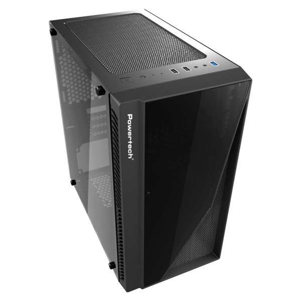 POWERTECH Gaming case PT-839, tempered glass, 3x 120mm fans (2x RGB) POWERTECH Gaming case PT-839, tempered glass, 3x 120mm fans (2x RGB)