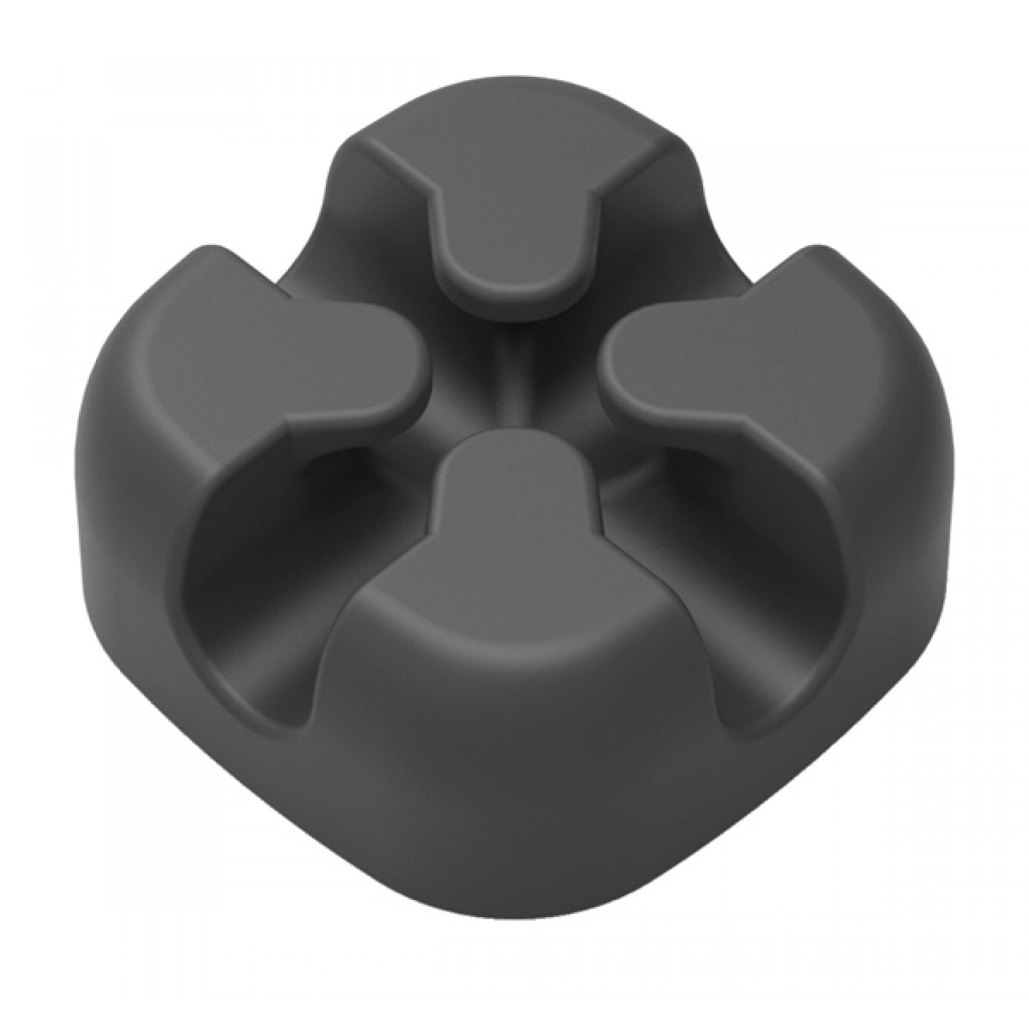 POWERTECH οργανωτής καλωδίων σιλικόνης TIES-028, 2 καλωδίων, μαύρο, 5τμχ