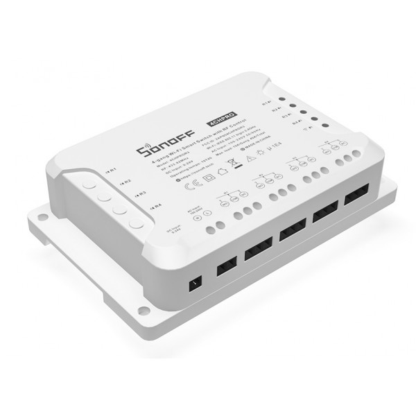 SONOFF Smart Διακόπτης 4CH PRO R3, 4 θέσεων, 40A, RF control, λευκός SONOFF Smart Διακόπτης 4CH PRO R3, 4 θέσεων, 40A, RF control, λευκός