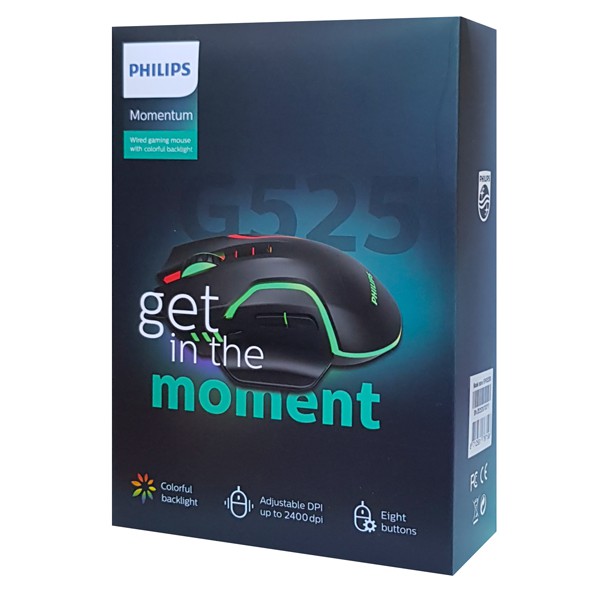 PHILIPS gaming ποντίκι SPK9525, ενσύρματο, 2400DPI, 8 πλήκτρα, μαύρο PHILIPS gaming ποντίκι SPK9525, ενσύρματο, 2400DPI, 8 πλήκτρα, μαύρο