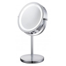 Καθρέφτης δύο όψεων TOOL-0041, με φωτισμό LED, 10x zoom, ασημί