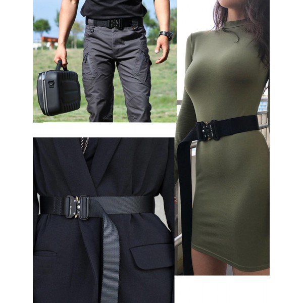 Ζώνη στρατιωτικού τύπου TMV-0043, ρυθμιζόμενη, 3.8 x 120cm, μαύρη Ζώνη στρατιωτικού τύπου TMV-0043, ρυθμιζόμενη, 3.8 x 120cm, μαύρη