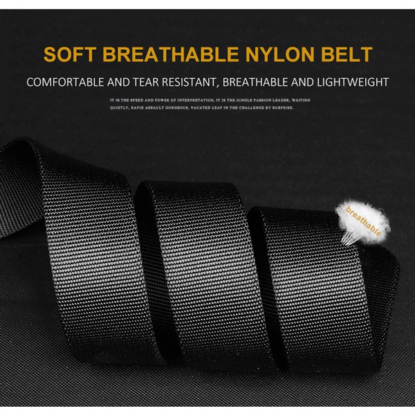 Ζώνη στρατιωτικού τύπου TMV-0043, ρυθμιζόμενη, 3.8 x 120cm, μαύρη Ζώνη στρατιωτικού τύπου TMV-0043, ρυθμιζόμενη, 3.8 x 120cm, μαύρη