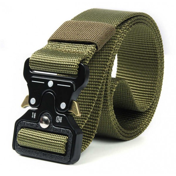 Ζώνη στρατιωτικού τύπου TMV-0044, ρυθμιζόμενη, 3.8 x 120cm, χακί Ζώνη στρατιωτικού τύπου TMV-0044, ρυθμιζόμενη, 3.8 x 120cm, χακί