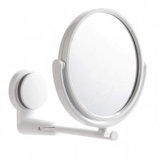 Καθρέφτης δύο όψεων TOOL-0043, με επιτοίχια βάση στήριξης, λευκός