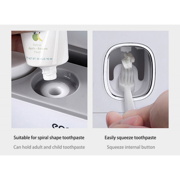 ECOCO Διανεμητής οδοντόκρεμας με βάσεις οδοντόβουρτσας και ποτήρια E1802 ECOCO Διανεμητής οδοντόκρεμας με βάσεις οδοντόβουρτσας και ποτήρια E1802