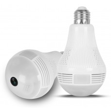 Λάμπα με ενσωματωμένη κάμερα SPY-012, HD 960p, Wi-Fi, 360°, λευκή