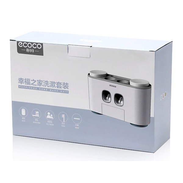 ECOCO Διανεμητής οδοντόκρεμας με βάσεις οδοντόβουρτσας και ποτήρια E1802 ECOCO Διανεμητής οδοντόκρεμας με βάσεις οδοντόβουρτσας και ποτήρια E1802