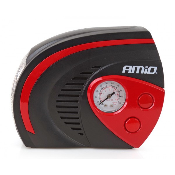 AMIO συμπιεστής αέρος αυτοκινήτου 02182, με φακό, 12V, max 100PSI, 7bar