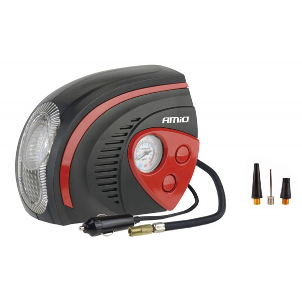 AMIO συμπιεστής αέρος αυτοκινήτου 02182, με φακό, 12V, max 100PSI, 7bar