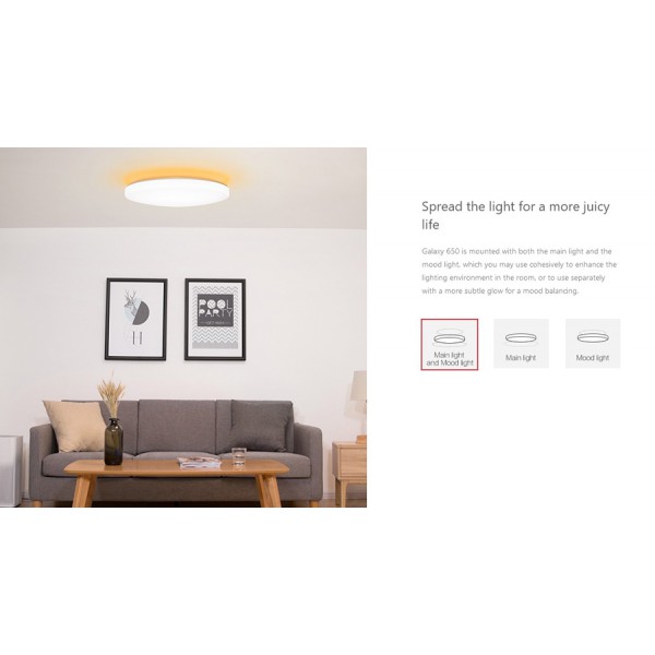 YEELIGHT Smart φωτιστικό τοίχου YLXD17YL, 32W, 2200lm, 2700K-6000K YEELIGHT Smart φωτιστικό τοίχου YLXD17YL, 32W, 2200lm, 2700K-6000K