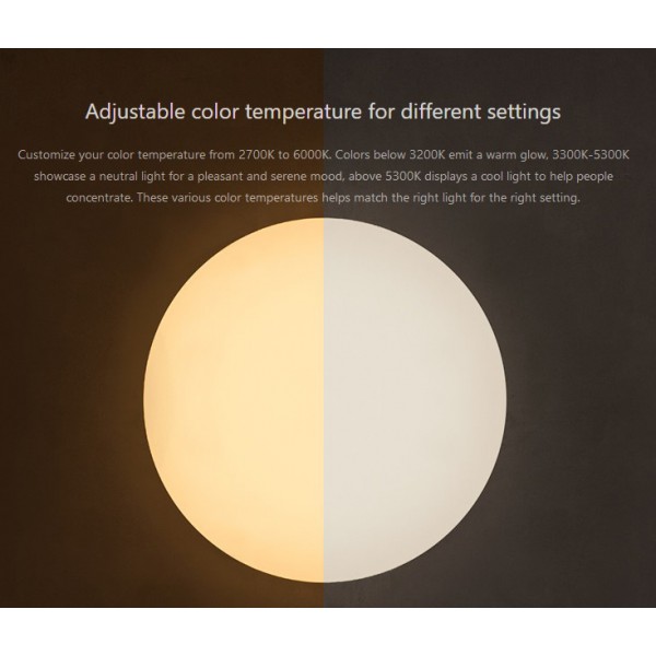 YEELIGHT Smart φωτιστικό τοίχου YLXD17YL, 32W, 2200lm, 2700K-6000K YEELIGHT Smart φωτιστικό τοίχου YLXD17YL, 32W, 2200lm, 2700K-6000K