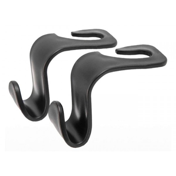 Κρεμάστρα αυτοκινήτου CAR-0007 για το προσκέφαλο, μαύρη, 2τμχ Κρεμάστρα αυτοκινήτου CAR-0007 για το προσκέφαλο, μαύρη, 2τμχ