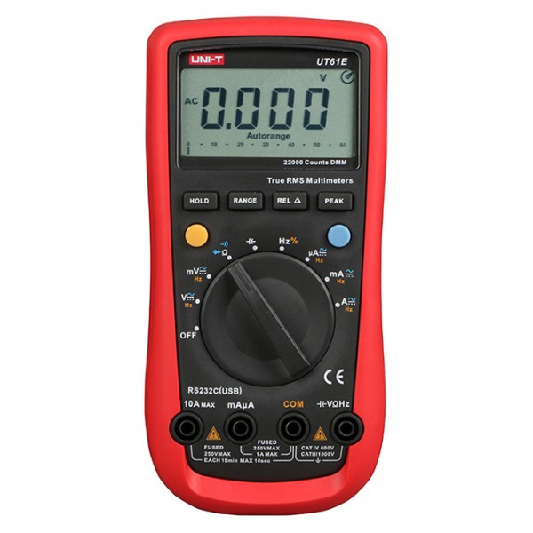 UNI-T ψηφιακό πολύμετρο UT61E, DC/AC, True RMS, RS-232 UNI-T ψηφιακό πολύμετρο UT61E, DC/AC, True RMS, RS-232