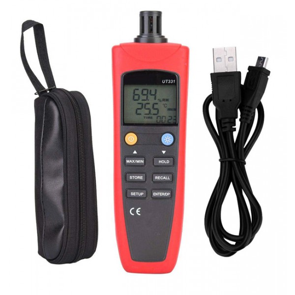 UNI-T ψηφιακό θερμόμετρο & υγρασιόμετρο UT331, USB, auto power off