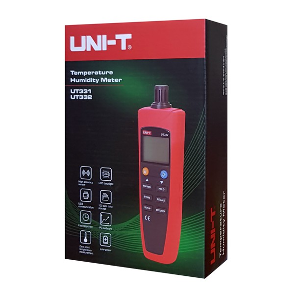 UNI-T ψηφιακό θερμόμετρο & υγρασιόμετρο UT331, USB, auto power off
