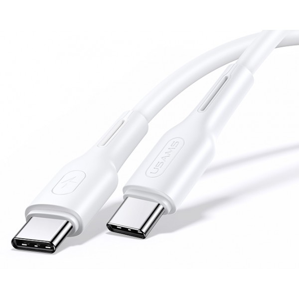 USAMS καλώδιο USB Type-C U43, 5A 100W, PD, 1.2m, λευκό USAMS καλώδιο USB Type-C U43, 5A 100W, PD, 1.2m, λευκό