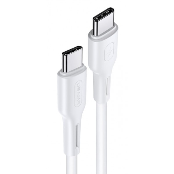 USAMS καλώδιο USB Type-C U43, 5A 100W, PD, 1.2m, λευκό USAMS καλώδιο USB Type-C U43, 5A 100W, PD, 1.2m, λευκό