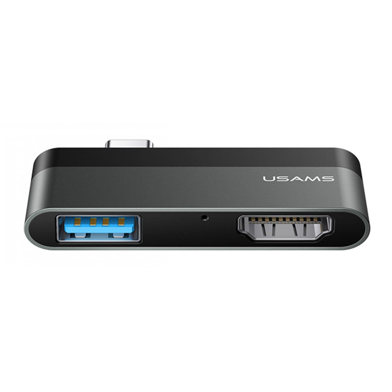 USAMS docking station SJ462, 1x USB, 1x HDMI, 4K, γκρι