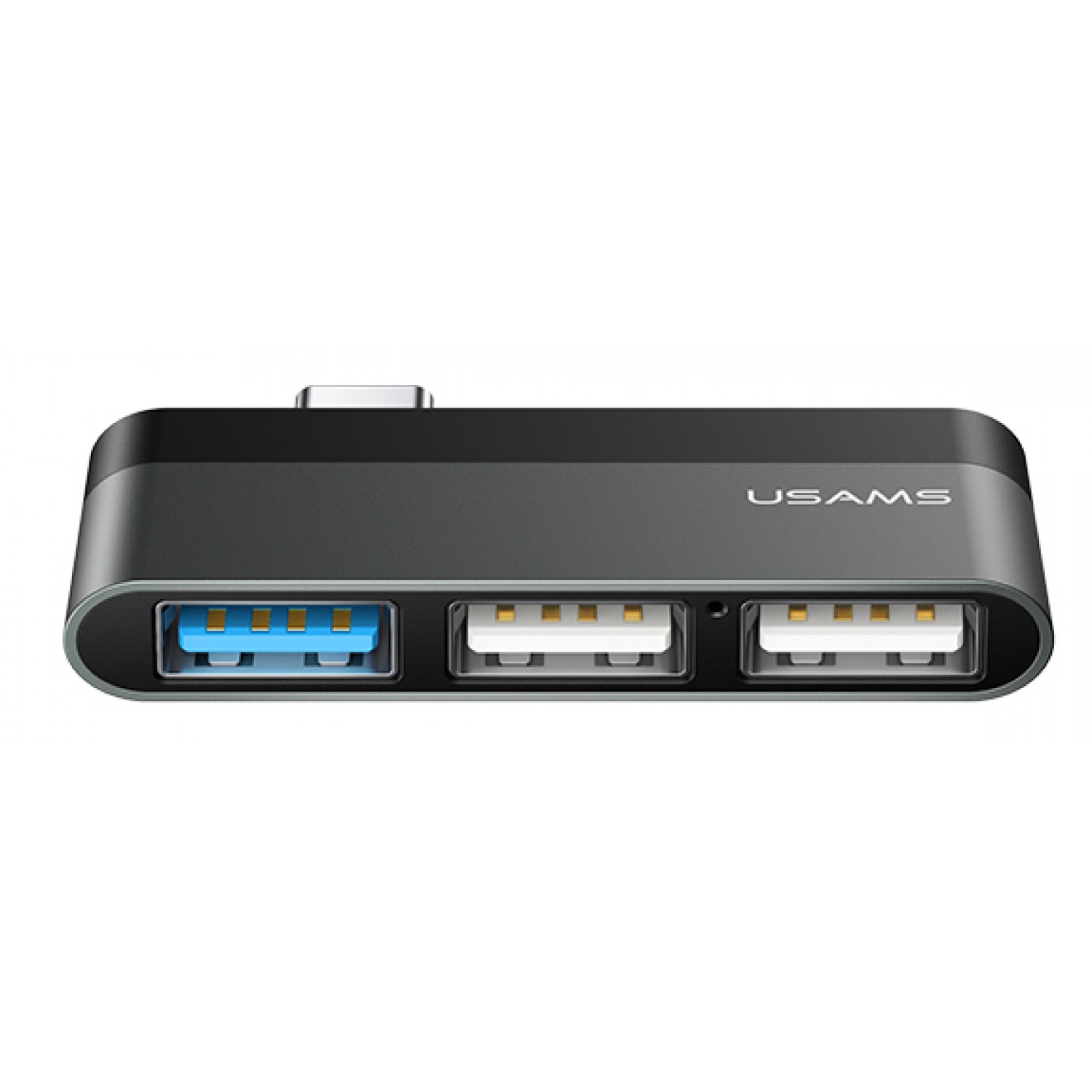 USAMS USB Type-C hub SJ461, 1x USB 3.0, 2x USB 2.0, γκρι USAMS USB Type-C hub SJ461, 1x USB 3.0, 2x USB 2.0, γκρι