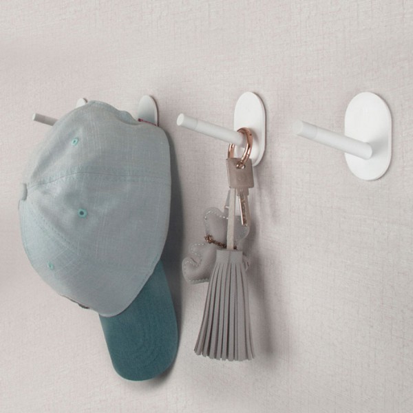 Κρεμάστρα τοίχου HL-0001, 3M, 3τμχ, λευκή