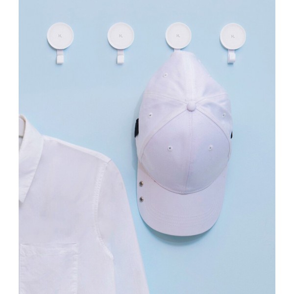 Κρεμάστρα τοίχου HL-0004, 3M, 6τμχ, λευκή