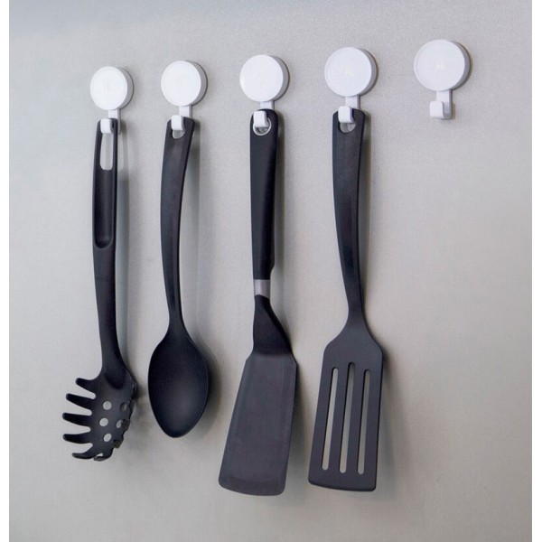 Κρεμάστρα τοίχου HL-0004, 3M, 6τμχ, λευκή