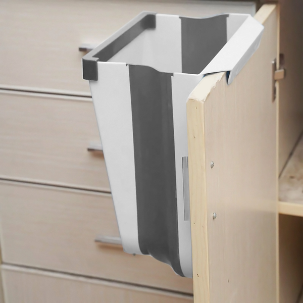 Κάδος απορριμμάτων HL-0005, πτυσσόμενος, 10lt, λευκός