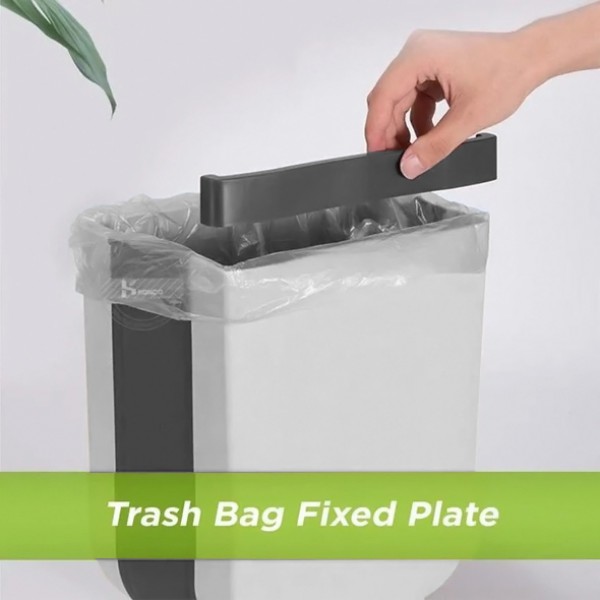 Κάδος απορριμμάτων HL-0005, πτυσσόμενος, 10lt, λευκός