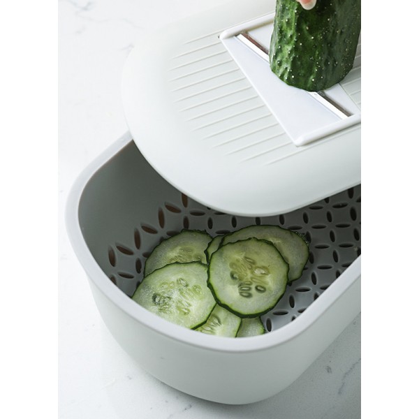 Πολυκόφτης λαχανικών AA074 με δοχείο 2.8lt, 4 εξαρτήματα κοπής, μπλε