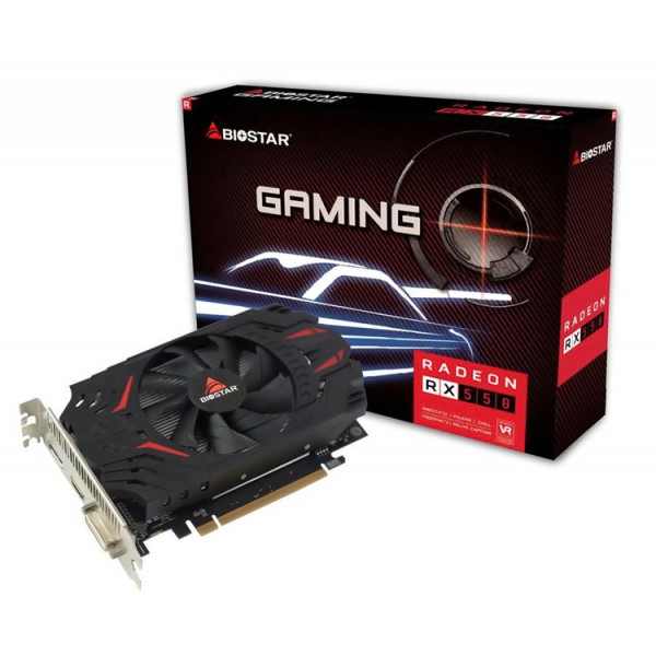 BIOSTAR VGA AMD Radeon RX550 VA5515RF41-TBMRA-BS2, GDDR5 4GB, 128bit BIOSTAR VGA AMD Radeon RX550 VA5515RF41-TBMRA-BS2, GDDR5 4GB, 128bit