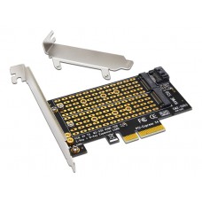 POWERTECH κάρτα επέκτασης PCIe x4 σε M.2 Key M & B NVMe TOOL-0049