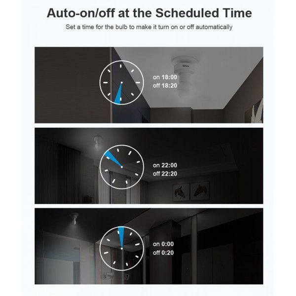 SONOFF Smart αντάπτορας για λάμπες SlampherR2, E27, 433MHz RF & WiFi