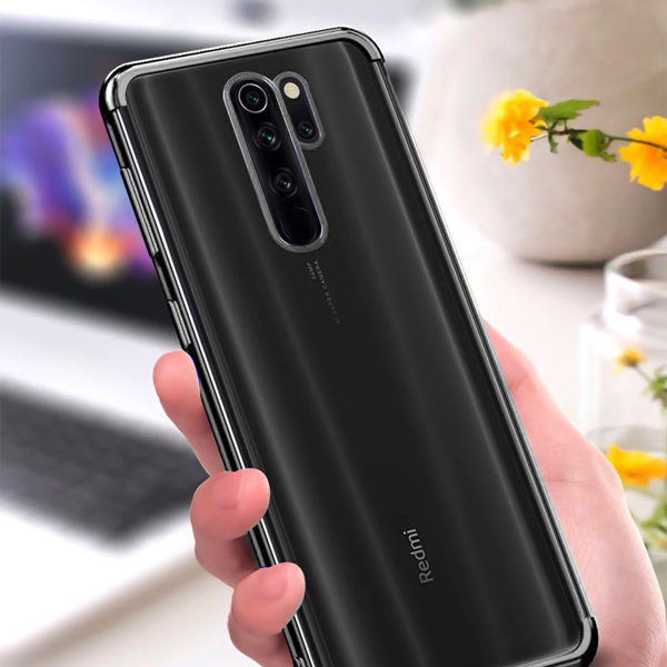 POWERTECH θήκη Clear color MOB-1552, Xiaomi Redmi 9, μαύρη