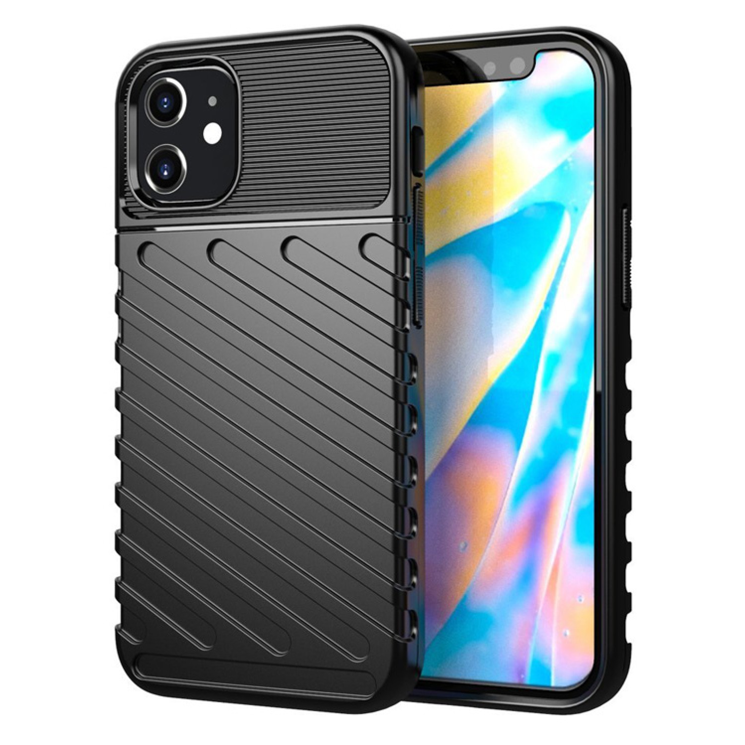 POWERTECH Θήκη Carbon MOB-1558 για iPhone 12 min, μαύρη POWERTECH Θήκη Carbon MOB-1558 για iPhone 12 min, μαύρη