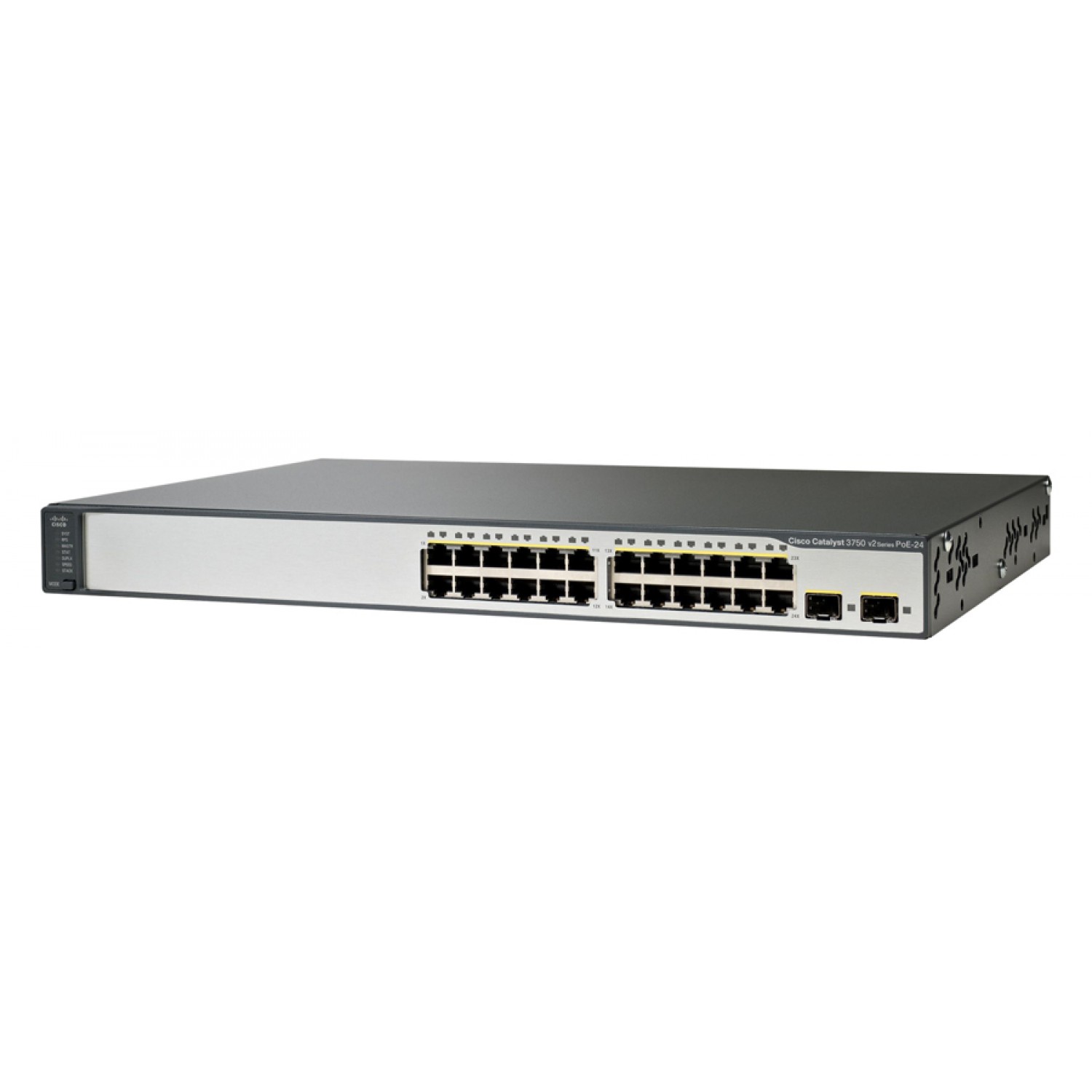 CISCO used Catalyst Switch 3750V2-24PS, 24 ports PoE, managed