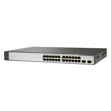 CISCO used Catalyst Switch 3750V2-24PS, 24 ports PoE, managed