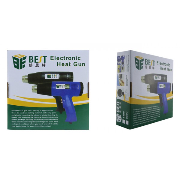 BEST Πιστόλι θερμού αέρα BST-8016D, LCD, 1600W, μπλε BEST Πιστόλι θερμού αέρα BST-8016D, LCD, 1600W, μπλε