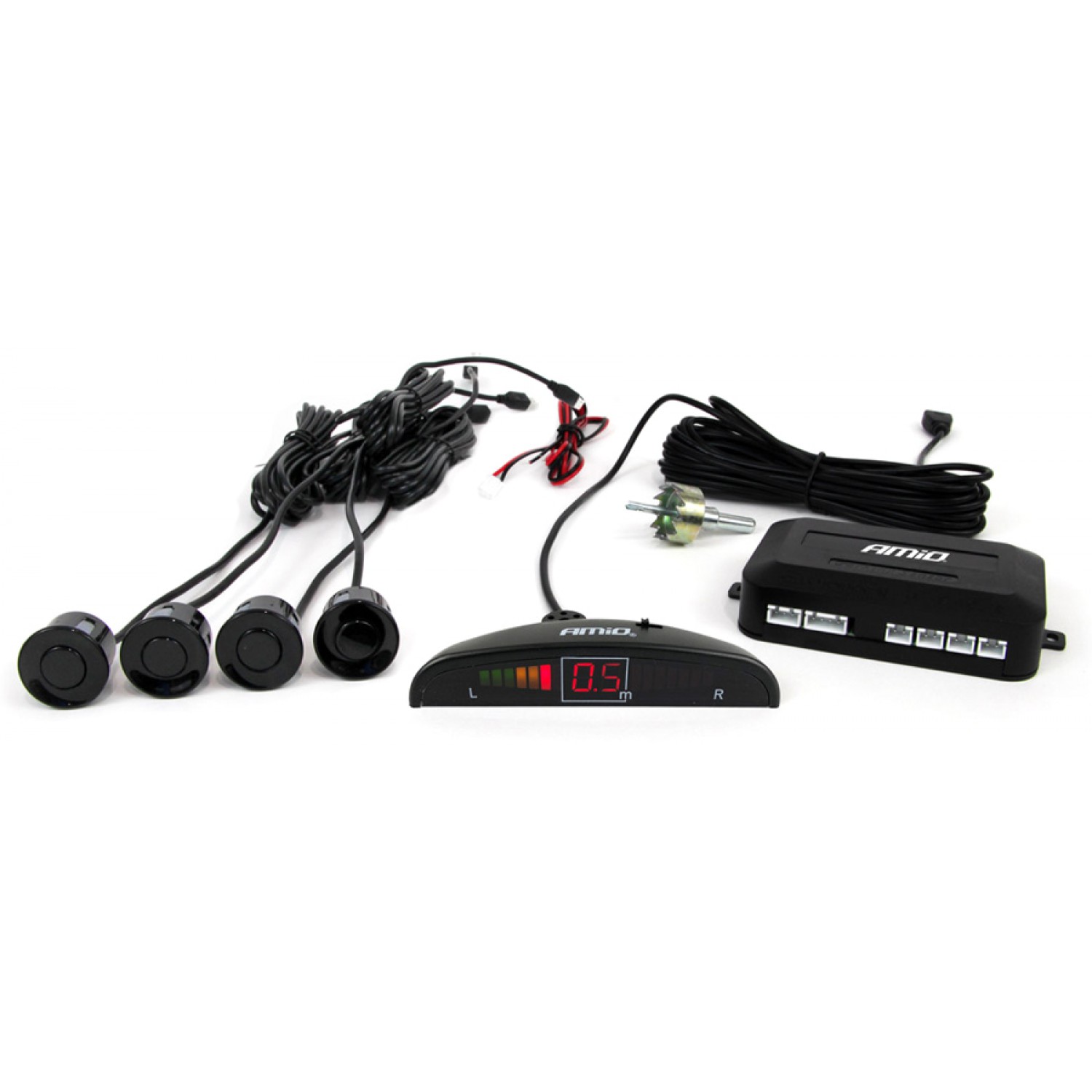AMIO σύστημα παρκαρίσματος 01565, 4 μαύροι αισθητήρες, LED indicator AMIO σύστημα παρκαρίσματος 01565, 4 μαύροι αισθητήρες, LED indicator