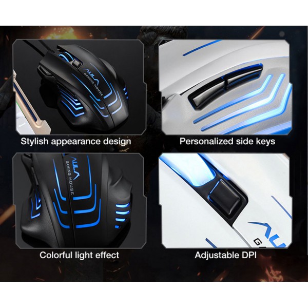 AULA ενσύρματο gaming ποντίκι Mountain S18, 7 πλήκτρα, RGB, μαύρο AULA ενσύρματο gaming ποντίκι Mountain S18, 7 πλήκτρα, RGB, μαύρο